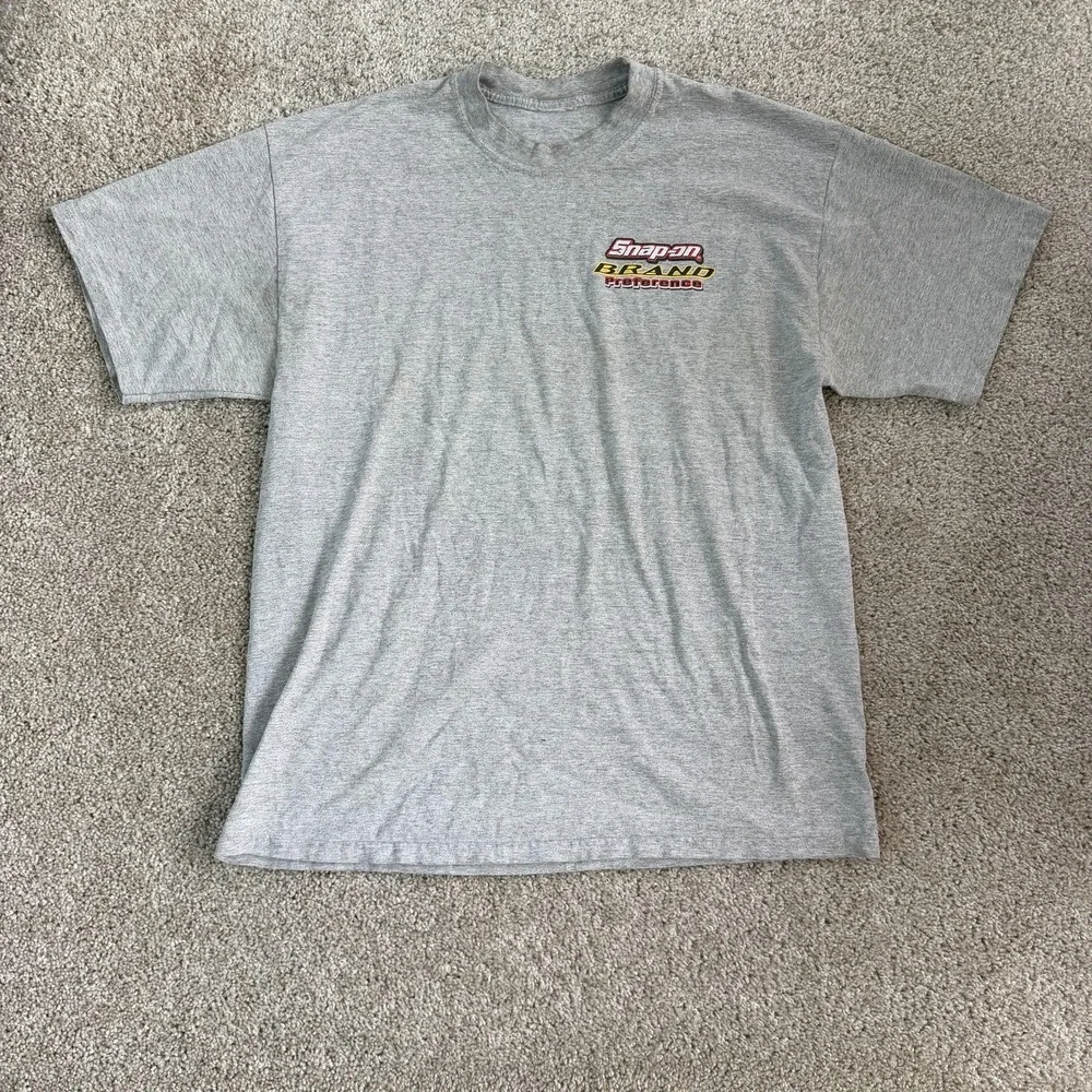 Snap-on Brand Preference Shirt Mens Large Gray Car Tools Garage Tee T-Shirt